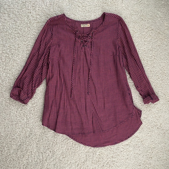 Checkered Blouse by Ruff Hewn, size XL - Picture 1 of 4